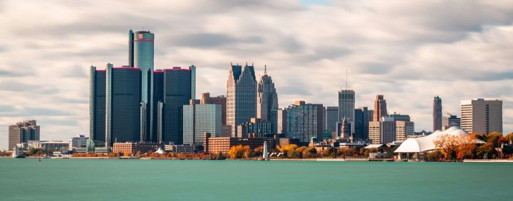 Michigan business skyline