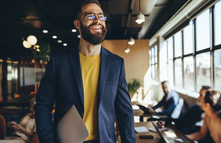 young bearded entrepreneur